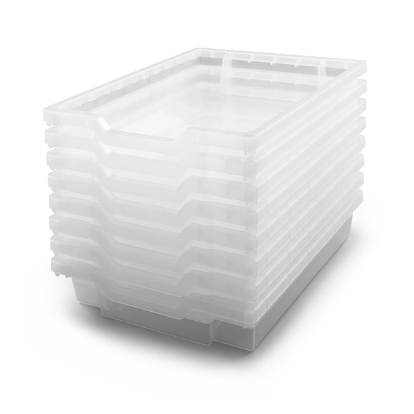 Gratnells Storage Tote Tray, Translucent, Polypropylene, 8 PK F0120P8 - main